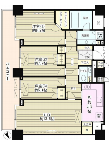 西新宿パークサイドタワー 14階 3LDK 344,350円〜365,650円の写真1-slider