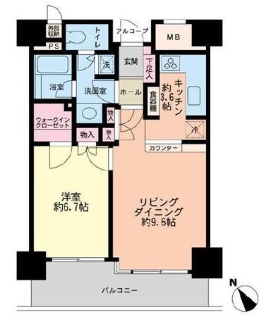 西新宿パークサイドタワー 4階 1LDK 155,200円〜164,800円の写真1-slider