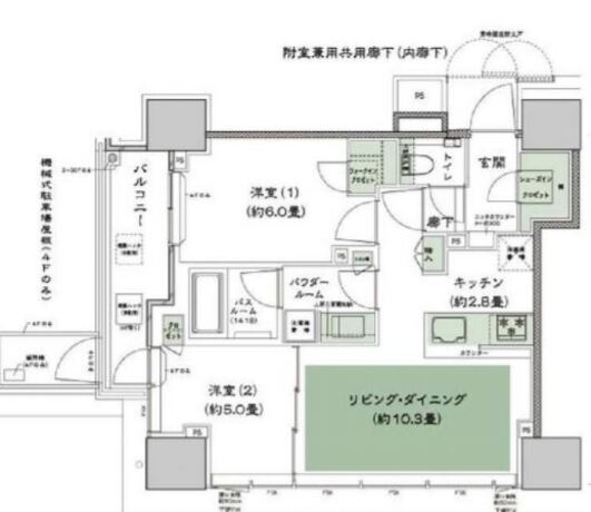 東京ベイシティタワー 16階 2LDK 218,250円〜231,750円の写真1-slider