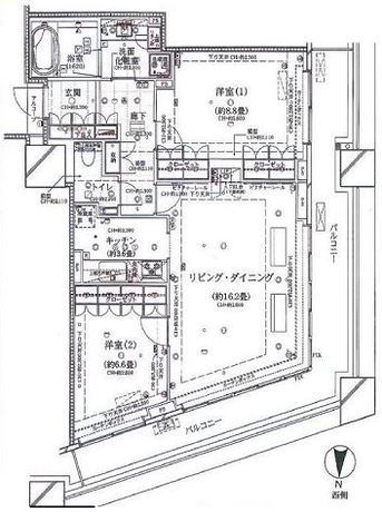 コンシェリア西新宿タワーズウエスト 32階 2LDK 344,350円〜365,650円の写真1-slider