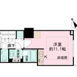 ザ・パークハウス西新宿タワー60 5階 1R 157,140円〜166,860円の間取図1-thumbnail