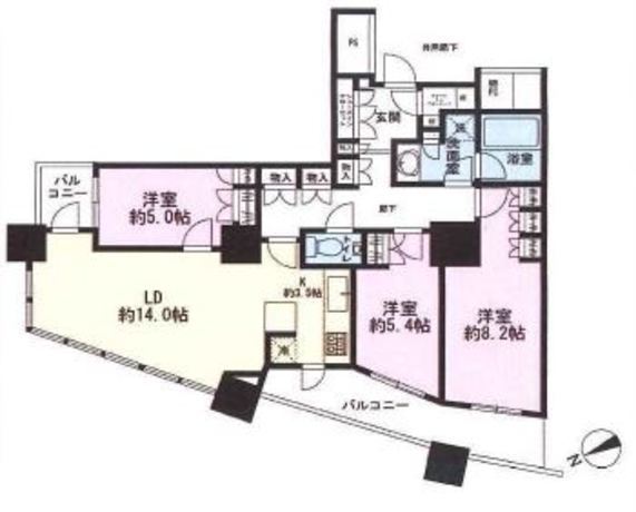 ザ・パークハウス西新宿タワー60 12階 3LDK 368,600円〜391,400円の写真1-slider