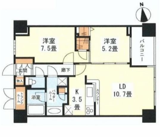 東新宿レジデンシャルタワー 8階 2LDK 242,500円〜257,500円の写真1-slider