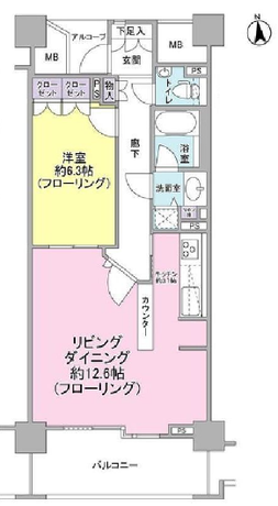 神楽坂アインスタワー 9階 1LDK 230,860円〜245,140円の写真1-slider