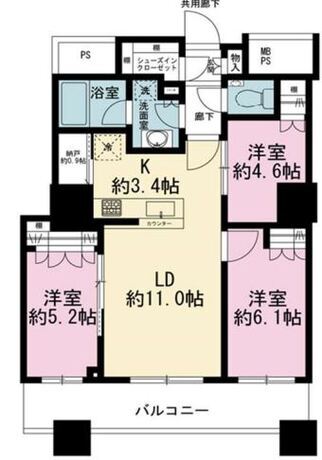 ザ・パークハウス西新宿タワー60 46階 3LDK 388,000円〜412,000円の写真1-slider