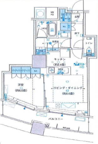 ザ・パークハウス西新宿タワー60 3階 1LDK 213,400円〜226,600円の写真1-slider