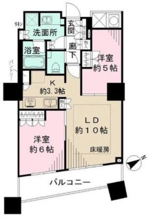 ザ・パークハウス西新宿タワー60 21階 2LDK 286,150円〜303,850円の写真1-slider