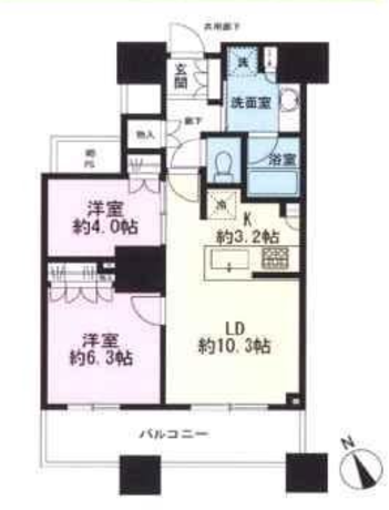 ザ・パークハウス西新宿タワー60 32階 2LDK 291,000円〜309,000円の写真1-slider