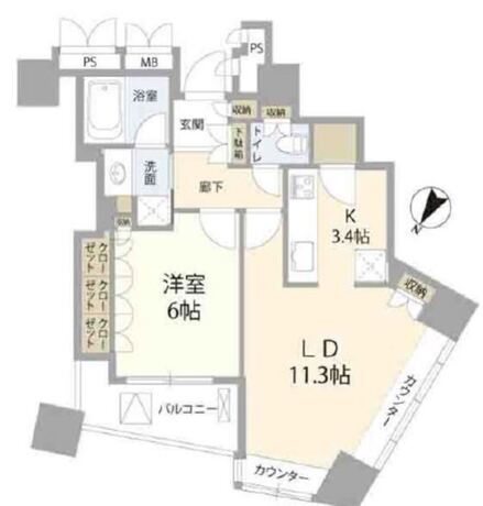 新宿アインスタワー 5階 1LDK 192,060円〜203,940円の写真1-slider