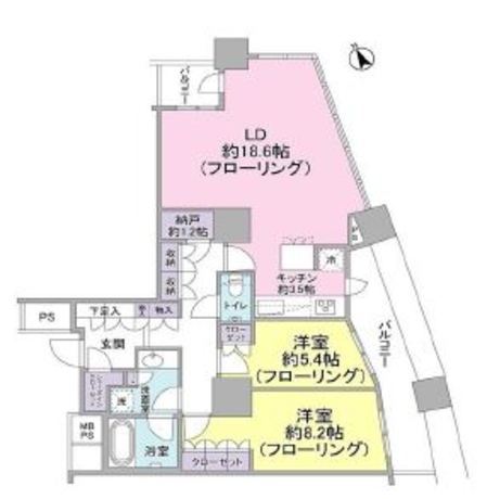 ザ・パークハウス西新宿タワー60 51階 2LDK 446,200円〜473,800円の写真2-slider