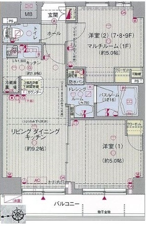エステムプラザ神楽坂ノースレジデンス 9階 2LDK 166,501円〜176,800円の写真1-slider