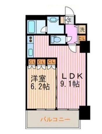 プラーズタワー東新宿ビル 5階 1LDK 184,300円〜195,700円の写真1-slider