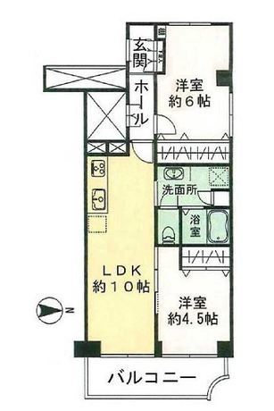 赤坂パークハウス 5階 2LDK 213,400円〜226,600円の写真1-slider