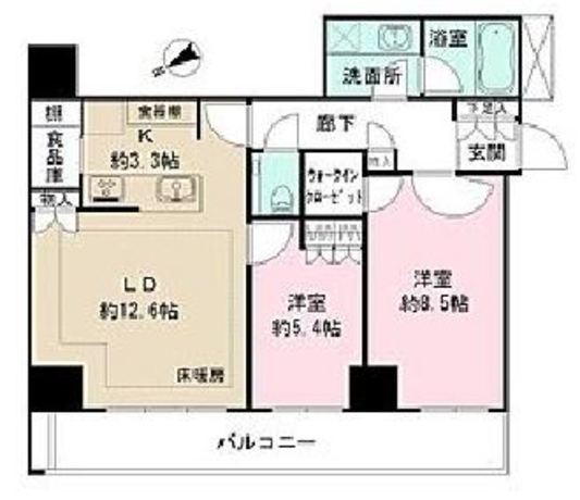 ザ・パークハウス新宿タワー 7階 2LDK 291,000円〜309,000円の写真1-slider