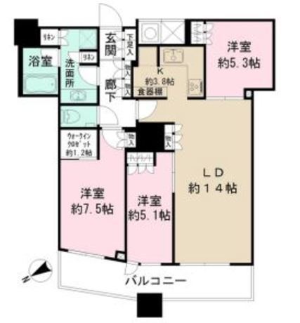 ザ・パークハウス西新宿タワー60 30階 3LDK 498,000円の写真1-slider