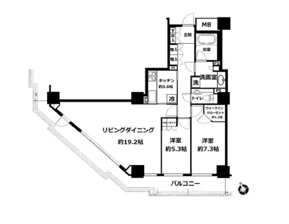 ローレルコート新宿タワー 17階 2LDK 232,800円〜247,200円の写真1-slider