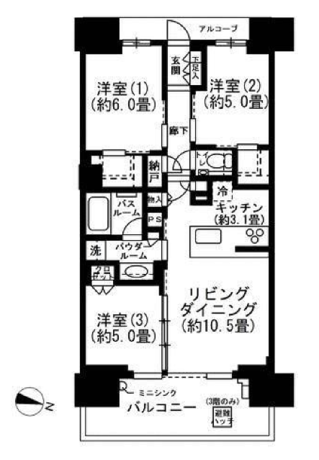 シティタワー駒沢大学ステーションコート 9階 3SLDK 310,400円〜329,600円の写真1-slider