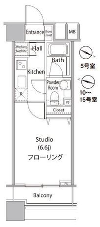 ファーストリアルタワー新宿 16階 1K 116,400円〜123,600円の写真1-slider