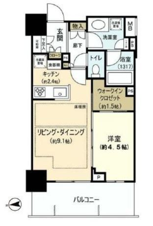 パークタワー西新宿エムズポート 8階 1LDK 232,800円〜247,200円の写真2-slider