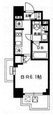 レジディア新宿イースト3 11階 1K 96,030円〜101,970円の写真1-slider
