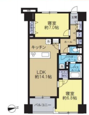 東新宿レジデンシャルタワー 6階 2LDK 252,200円〜267,800円の写真1-slider