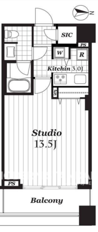 コンシェリア西新宿タワーズウエスト 5階 1K 152,290円〜161,710円の間取図1-slider
