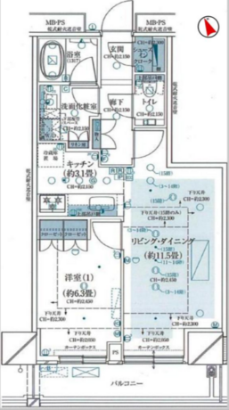 ザ・パークハウス新宿タワー 12階 1LDK 217,280円〜230,720円の写真1-slider