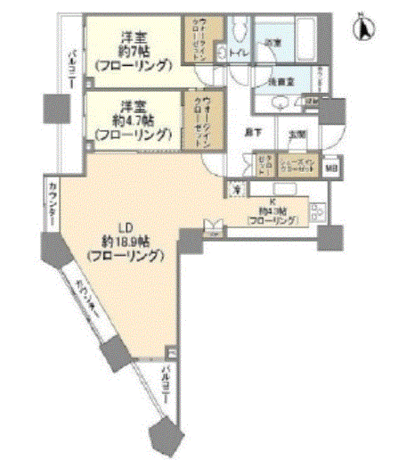 中目黒アトラスタワー 40階 2LDK 475,300円〜504,700円の写真1-slider