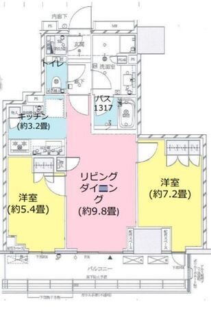 ザ・パークハウス三田タワー 16階 2DK 349,200円〜370,800円の写真1-slider