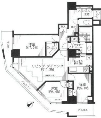 セントラルレジデンス新宿シティタワー 5階 3LDK 281,300円〜298,700円の写真1-slider