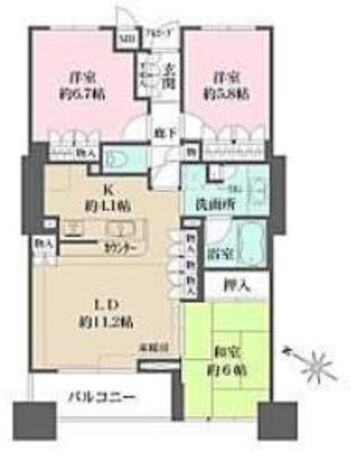 東京アインスリバーサイドタワー 19階 3LDK 249,290円〜264,710円の写真1-slider