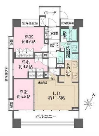 パークハウス笹塚アーバンス 6階 3LDK 232,800円〜247,200円の写真1-slider