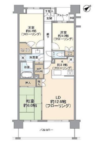 小石川ザ・レジデンスウェストスクエア 4階 3LDK 310,400円〜329,600円の写真1-slider