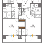 プラティーク日本橋水天宮 8階 1K 112,035円〜118,965円の間取図1-thumbnail