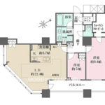 ザ・パークハウス西新宿タワー60 42階 2LDK 533,500円〜566,500円の間取図1-thumbnail