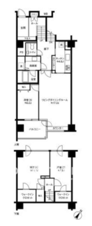 参宮橋マンション 1-2階 3LDK 575,000円の間取図1-slider