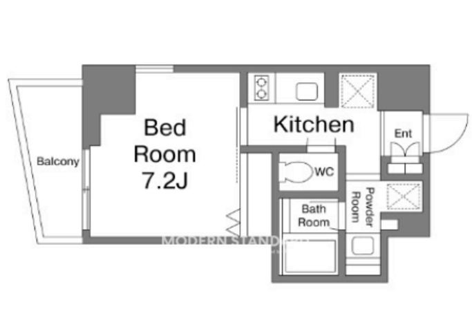 鍋横アパートメントハウス 5階 1K 137,000円の間取図1-slider
