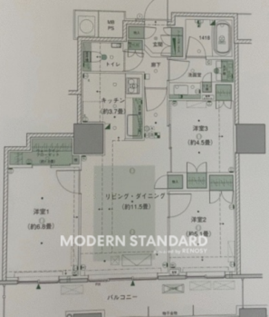 ザ・パークハウス西新宿タワー60 26階 3LDK 426,800円〜453,200円の地図1-slider