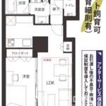 ザ・パークハウス西新宿タワー60 3階 1LDK 8,580万円の間取図1-thumbnail
