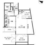 ディークラディア神宮外苑ハイヴァリー B1階 1LDK 9,980万円の間取図1-thumbnail